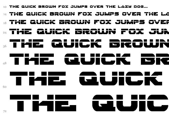 Skyhawk font waterfall