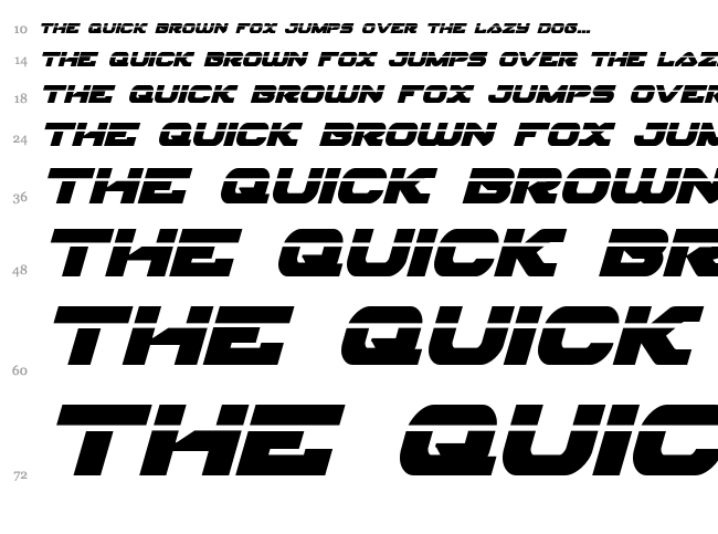 Skyhawk font waterfall
