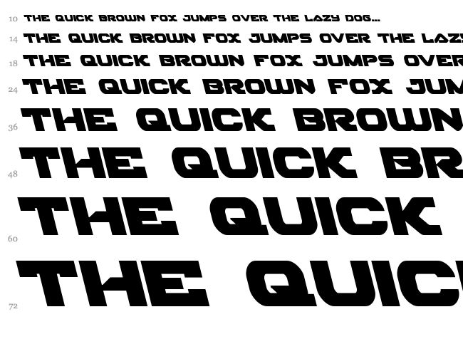 Skyhawk font waterfall