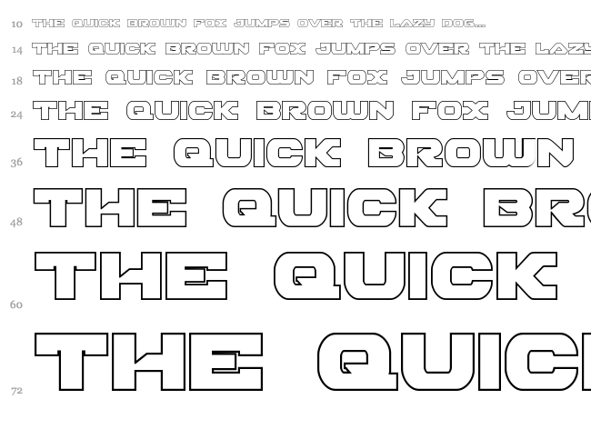 Skyhawk font waterfall