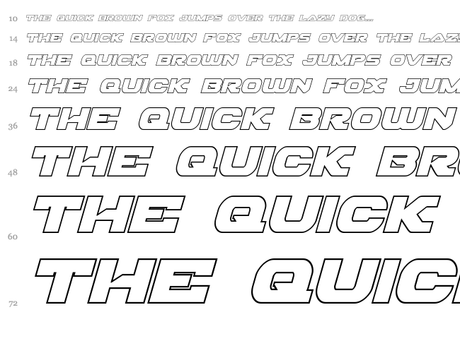 Skyhawk font waterfall