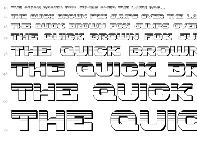 Skyhawk font waterfall