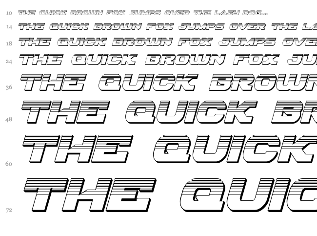Skyhawk font waterfall