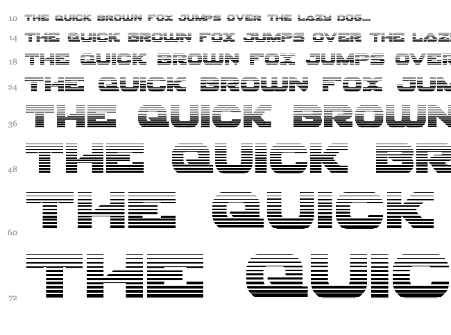 Skyhawk font waterfall