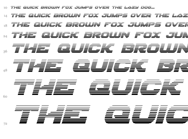 Skyhawk font waterfall