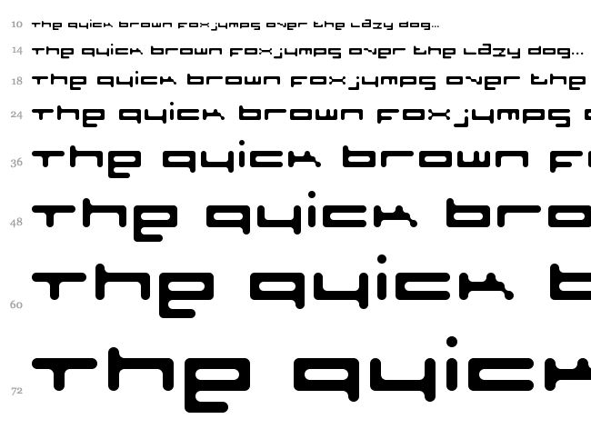 Sloth Rounded font waterfall