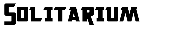 Solitarium font