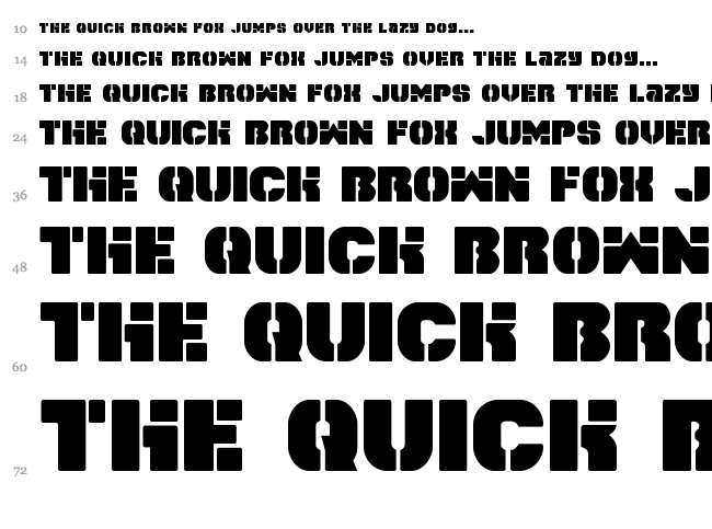 Space Cruiser font waterfall