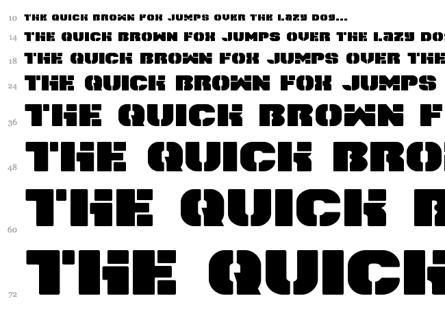 Space Cruiser font waterfall