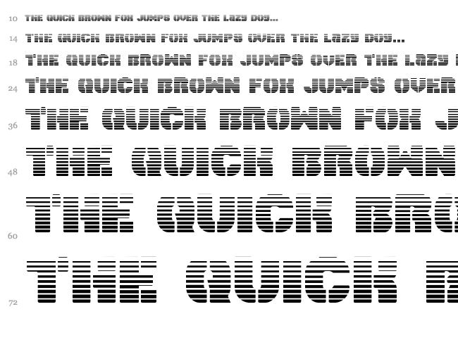 Space Cruiser font waterfall