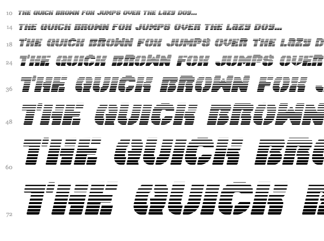 Space Cruiser font waterfall