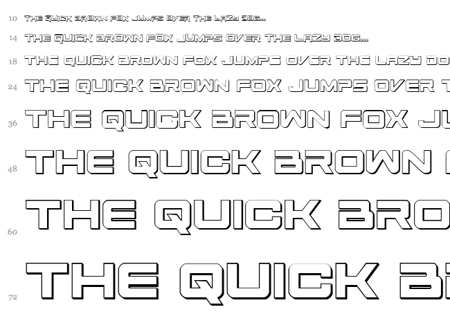 Space Ranger font waterfall