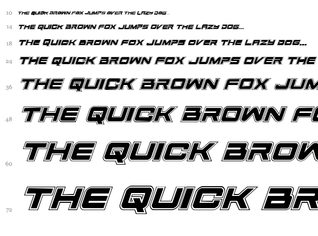 Space Ranger font waterfall