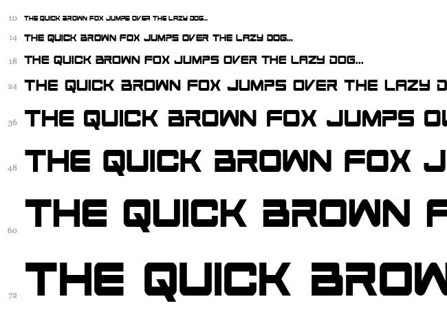 Space Ranger font waterfall