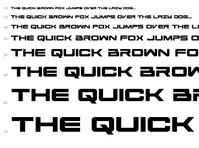 Space Ranger font waterfall