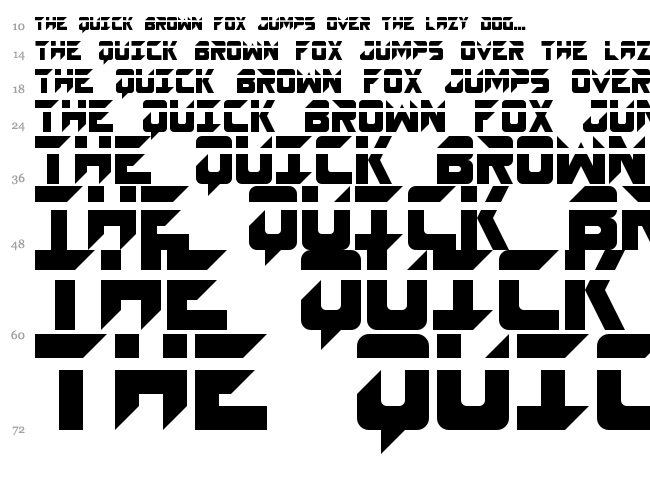 Spacecraft font waterfall