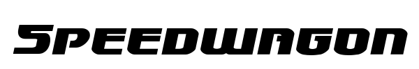 Speedwagon font