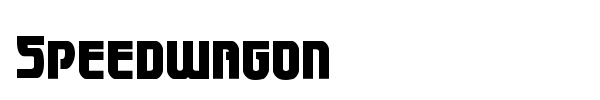 Speedwagon font preview
