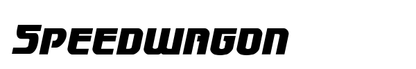 Speedwagon font preview