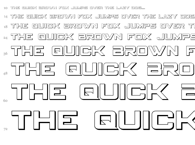 Spy Agency font waterfall