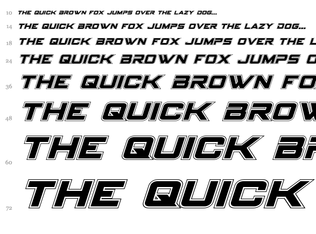 Spy Agency font waterfall