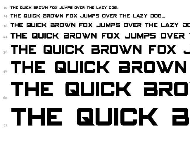Spy Agency font waterfall