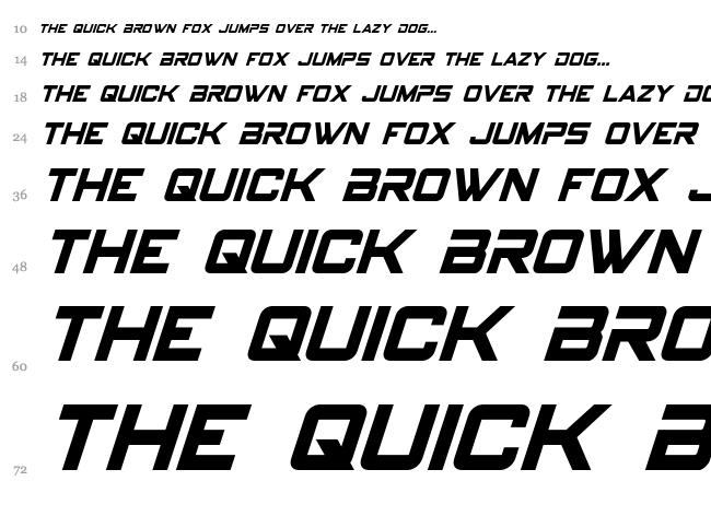 Spy Agency font waterfall