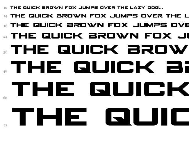 Spy Agency font waterfall