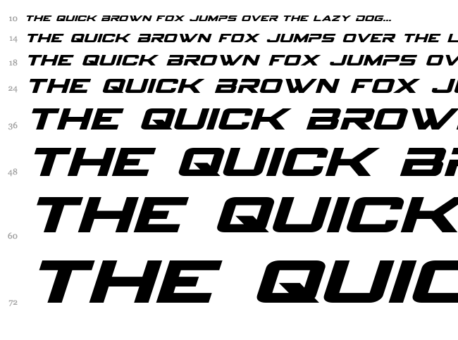 Spy Agency font waterfall