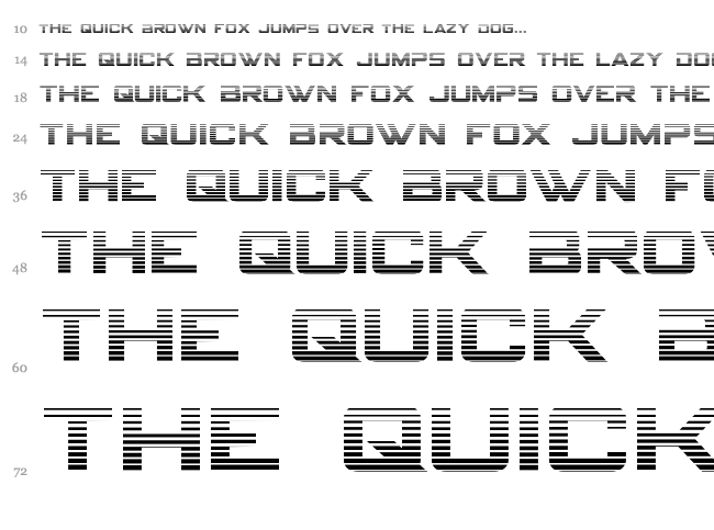 Spy Agency font waterfall