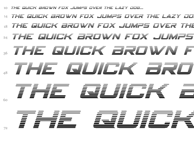 Spy Agency font waterfall