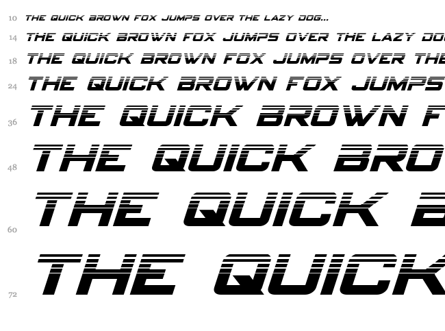 Spy Agency font waterfall