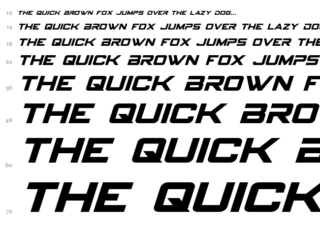 Spy Agency font waterfall