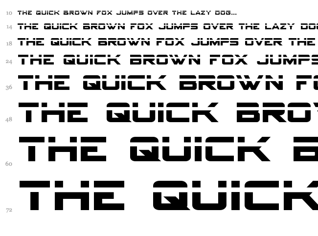 Spy Agency font waterfall
