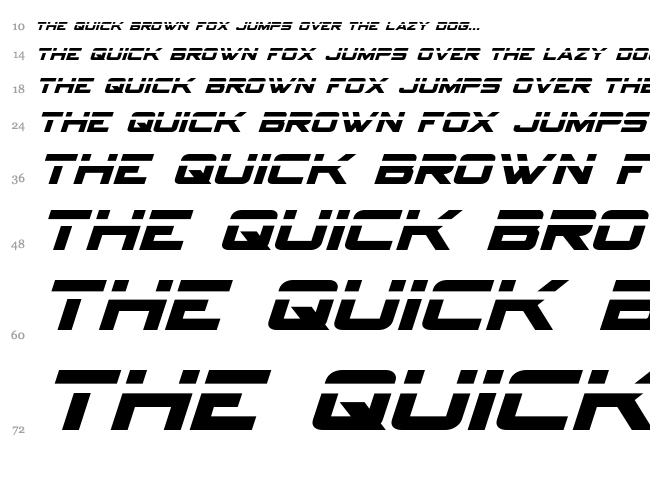 Spy Agency font waterfall