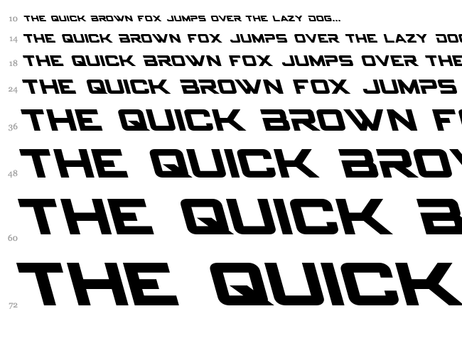 Spy Agency font waterfall