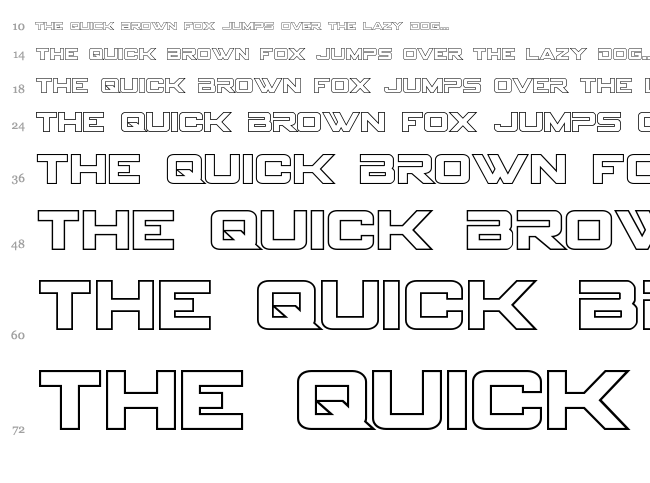 Spy Agency font waterfall