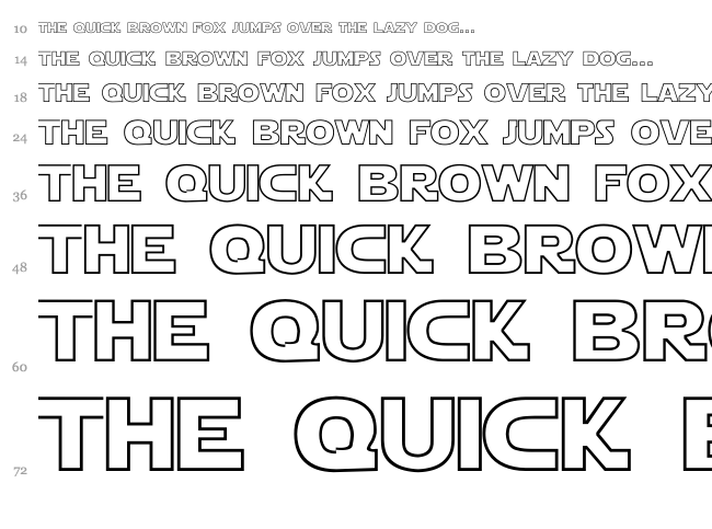 Star Jedi font waterfall