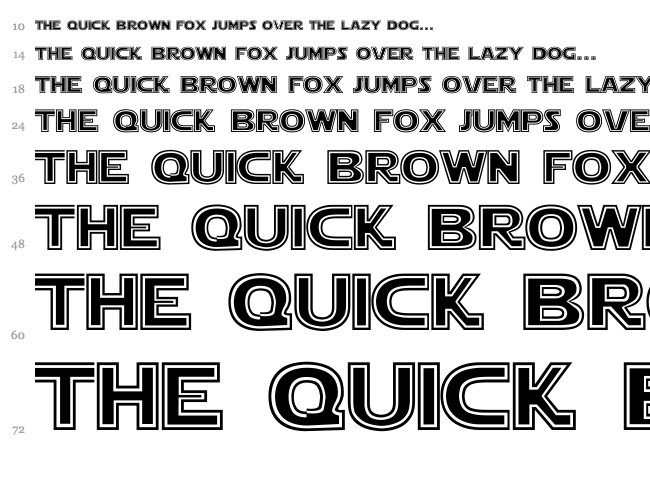 Star Jedi font waterfall