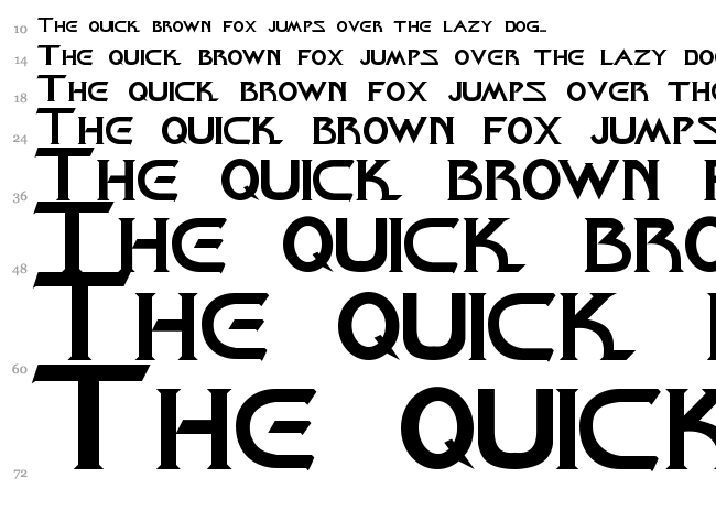 Starcine font waterfall