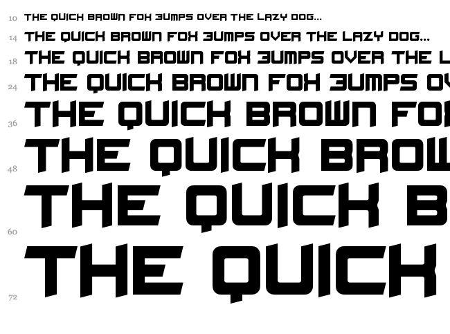 Stellar Kombat font waterfall