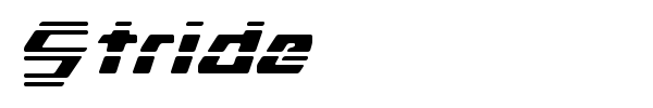 Stride font