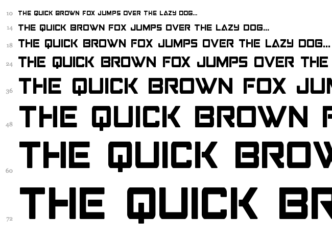 Strike Fighter font waterfall