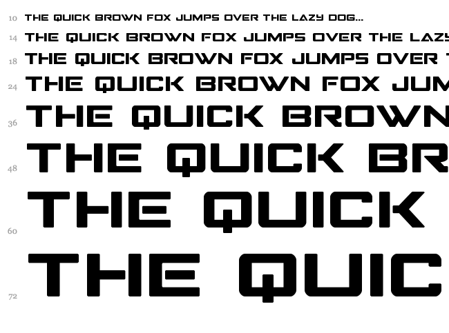 Strike Fighter font waterfall