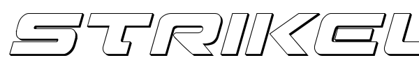 Strikelord font preview