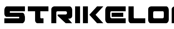 Strikelord font preview
