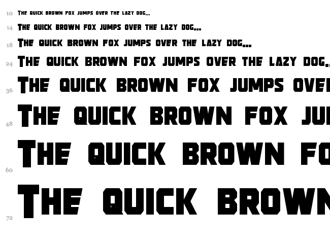 Strongarm font waterfall