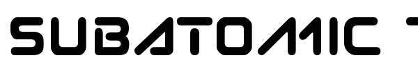 Subatomic Tsoonami font
