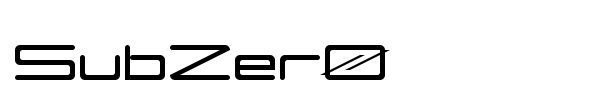 SubZer0 font