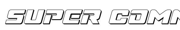 Super Commando font preview